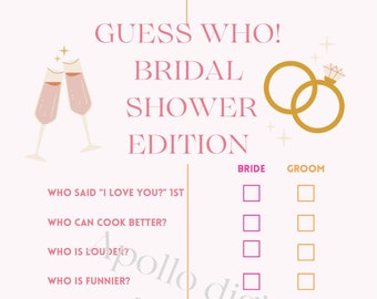 Bridal Shower/ Bachelorette Party Games Bundle