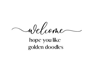 Golden Doodle Welcome SVG