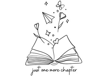 Just One More Chapter Book, Reading SVG