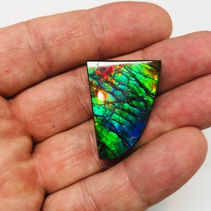 Ammolite 2 Sided Natural Free Form Gemstone, Ammolite, Ammolite stone, Ammolite gemstone, Jewelry Craft, Pendant. Feng Shui