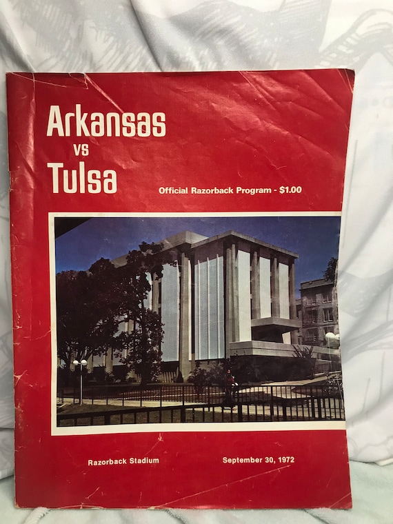1972 Arkansas Razorback VS Tulsa Program