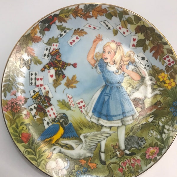 Vtg Viletta Alice in Wonderland. End of a Dream. Mad Hatter Collector Plate. #1811A Firing 11-10-80
