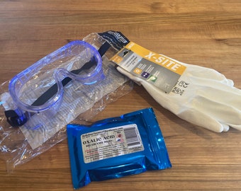 Kit de herramientas vaporizador de ácido oxálico de 115 V para abejas (y ácaros Varroa): guantes, gafas protectoras, ácido oxálico
