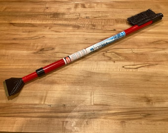 Raspador de hielo y nieve extensible y extralargo para parabrisas de coche con cuchilla de metal de latón.