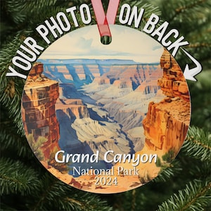 Custom Grand Canyon National Park ornament, Christmas ornaments personalized photo, Lightweight, durable, chip & scratch resistant