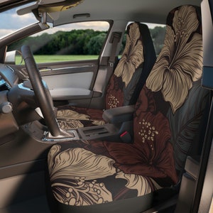 Boho Hibiscus Car Seat Covers | Car accessory to protect your interior