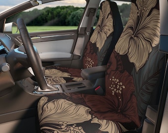 Boho Hibiscus Car Seat Covers | Car accessory to protect your interior