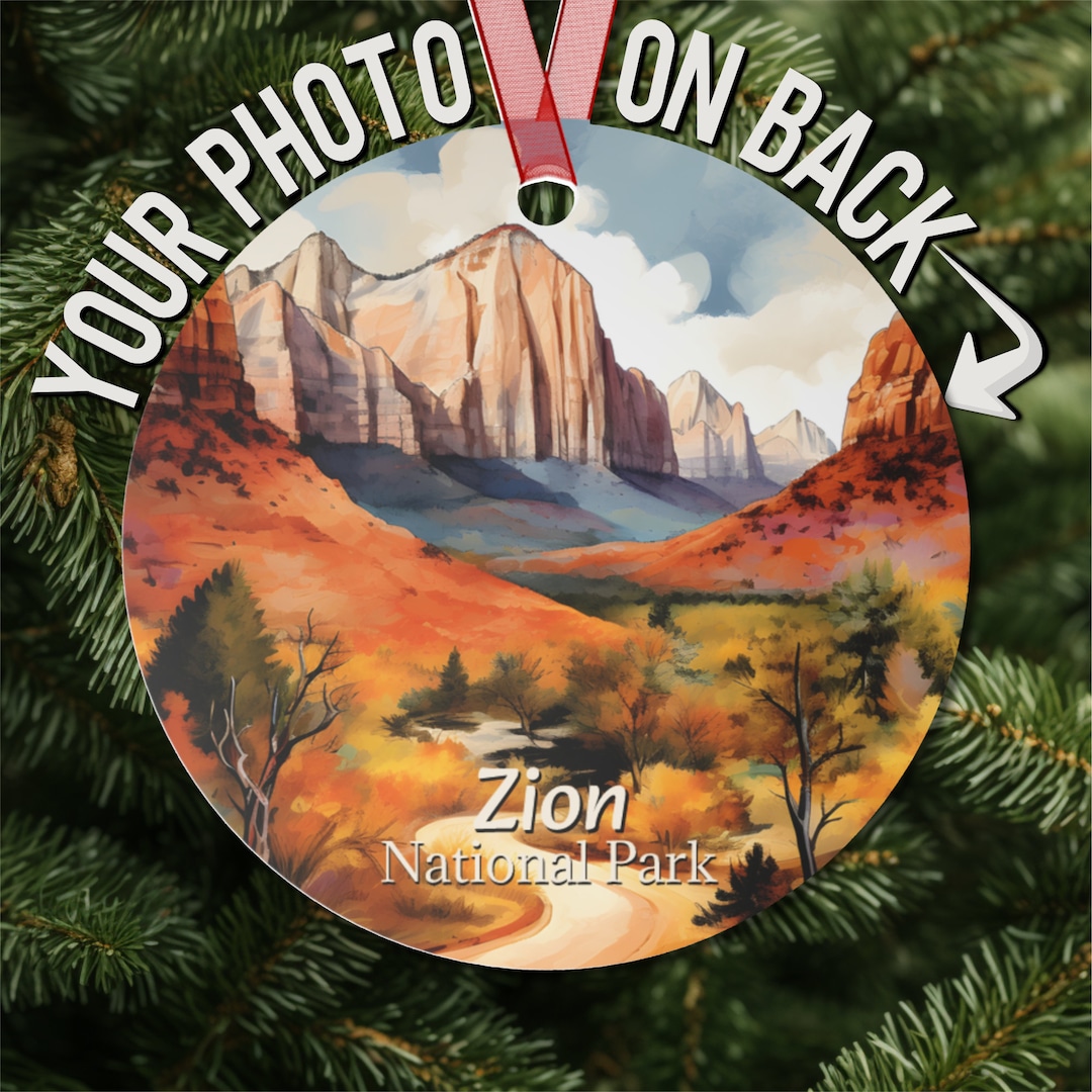 Custom Zion National Park Ornament, Christmas Ornaments Personalized