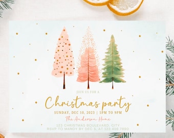Christmas Party Invitation Template Company Christmas Party Invitation Holiday Invitation Holiday Party Invite Christmas Dinner Invitation