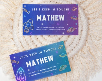Cartes de contact Cartes Playdate pour enfants Gardez le contact pour les enfants Modèle de carte Playdate Cartes Restez en contact Cartes de visite pour garçons Play date