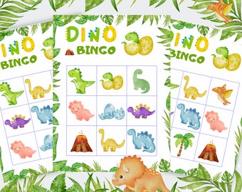 Kleinkind Dinosaurier Bingo Spiel Kleinkind Dinosaurier Geburtstag Party Spiel Dinosaurier Party Aktivitäten Kleinkind Geburtstag Dino Party Spiel Dino Bingo