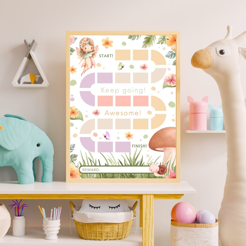 Fairy Reward Chart for Girls Daily Routine Chart Kids Chore Chart Kids ...
