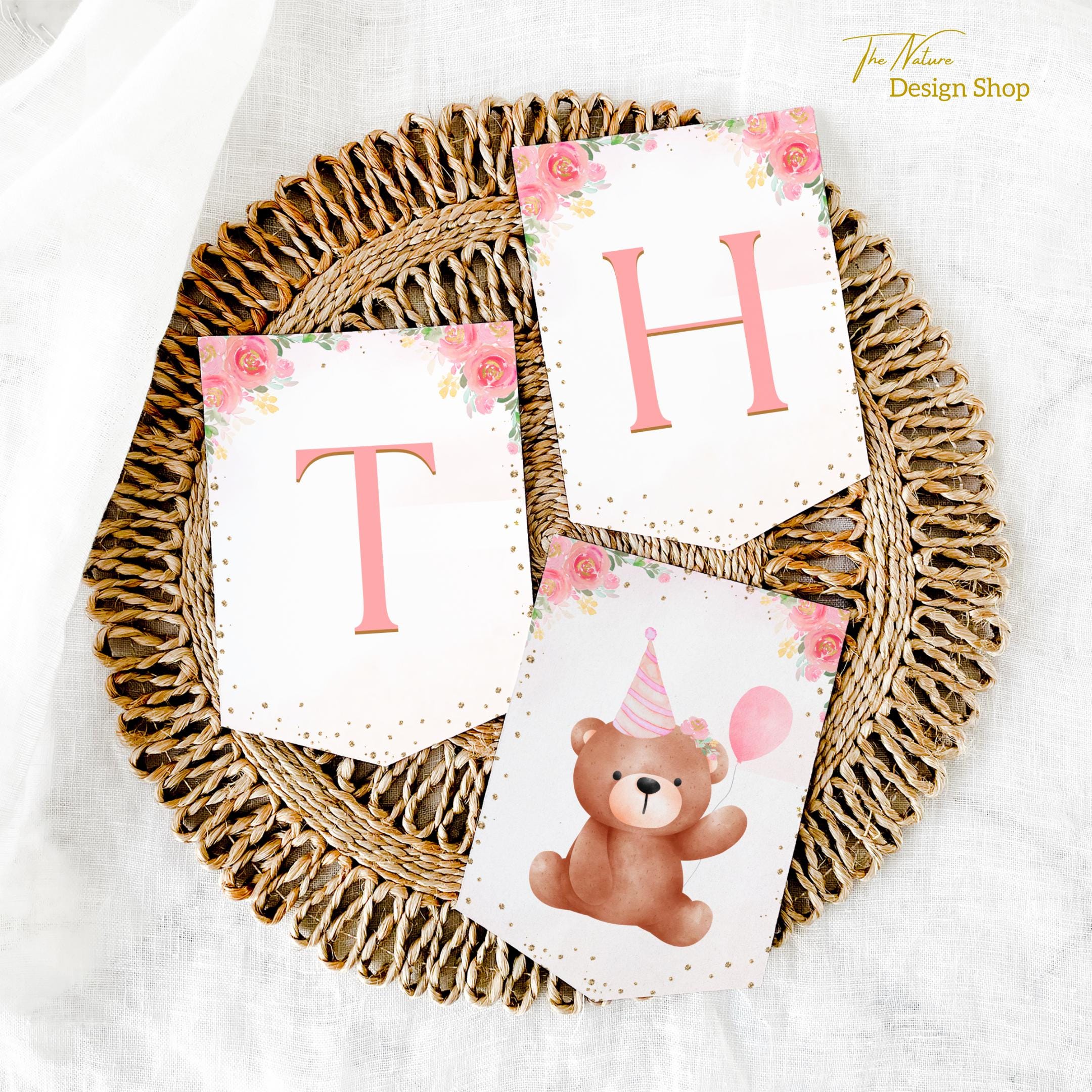 Happy Birthday Banner Bear Birthday Banner Beary First Birthday Party ...