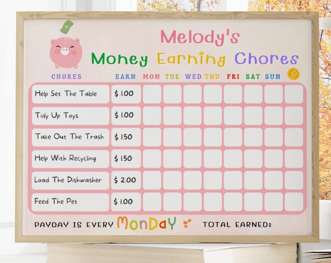 Editable Space Reward Chart Printable Behavior Chart Daily Chore Chart ...