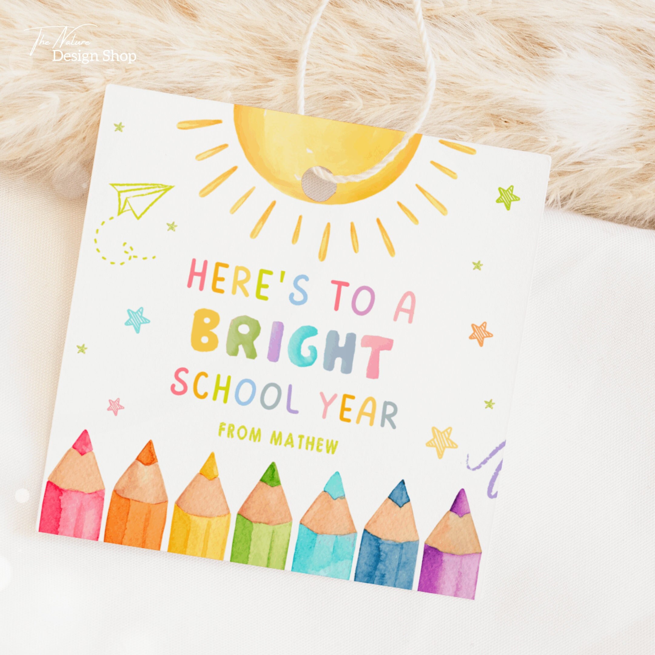 Editable Back to School Tag First Day of School Treat Tag School Gifts ...