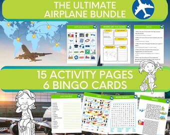Airplane Kids Activity Airplane Games Kids Airport Games Flight Activities Kids Activity Airport Travel Game Family Travel Activity Vacation