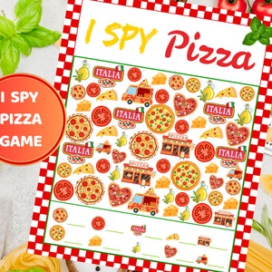 I Spy Pizza Party Game Kids Birthday Games Pizza Party Activities Kids I Spy Birthday Party Game Pizza Activity Birthday Kids Pizza Games