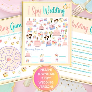 I Spy Wedding Game for Kids Activity Book Kid Activity Kit Wedding Kid Wedding Activity Book Busy Bags Kids Wedding Kid Wedding Activity Box