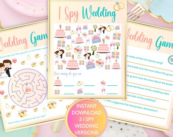 I Spy Wedding Game for Kids Activity Book Kid Activity Kit Wedding Kid Wedding Activity Book Busy Bags Kids Wedding Kid Wedding Activity Box