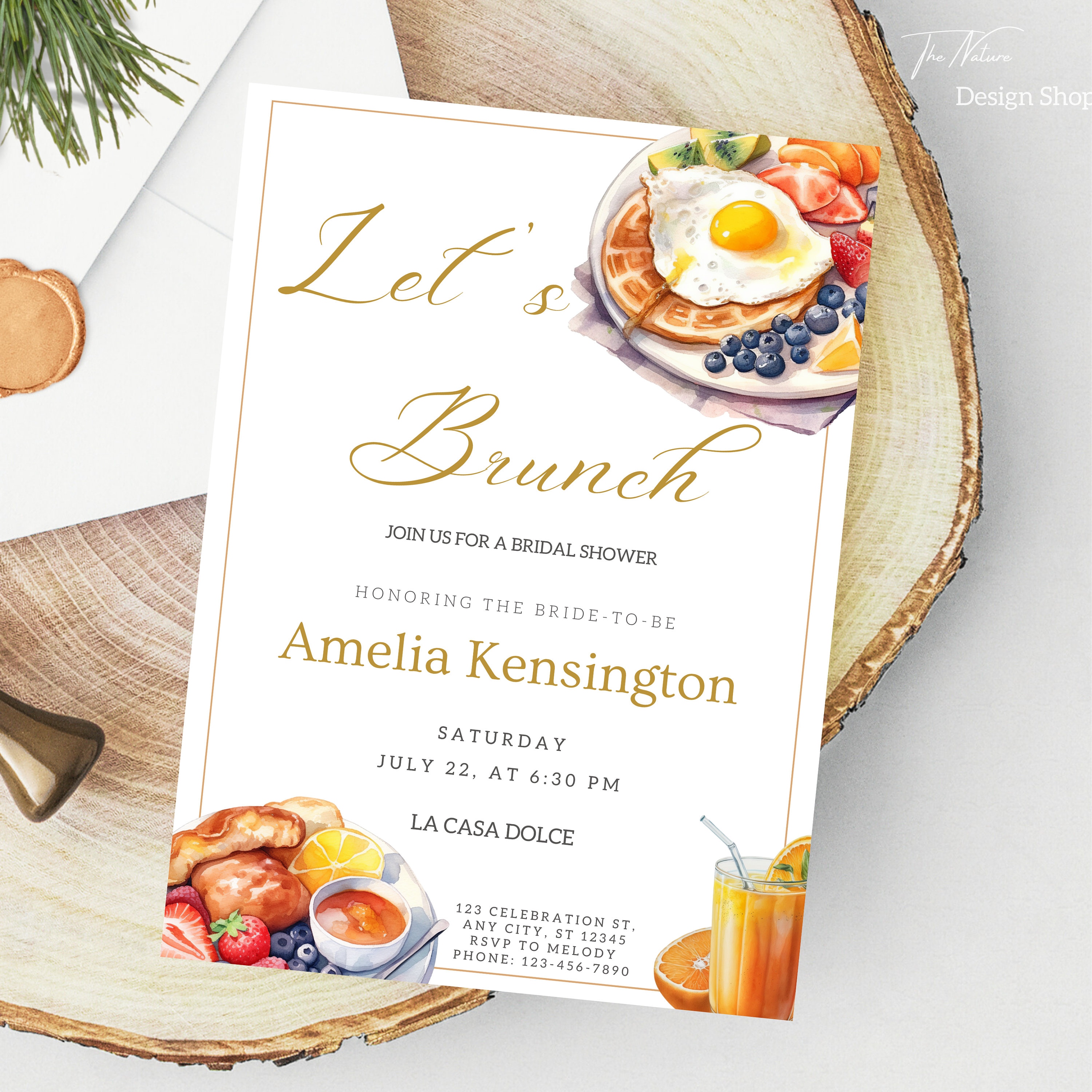 Brunch Invitation Bridal Shower Brunch Post Wedding Brunch Invitation ...