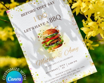I Do BBQ Invitation Template Download BBQ Invitation Pdf BBQ Engagement Party Potluck Bbq Invite Pre-Wedding Party bbq Couples Shower Invite