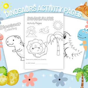 Dinosaur Activity Pages Dinosaur Printables Dinosaur Coloring Dinosaur Party Activites Printable Dinosaur Coloring Pages for Kids Download