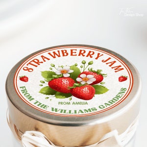 Editable Strawberry Jam Sticker Strawberry Jam Jar Labels Strawberry ...