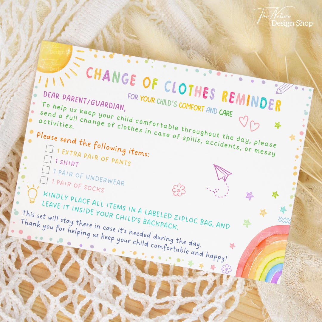 Editable Daycare Parent Reminder Slips Preschool Parent Communication ...