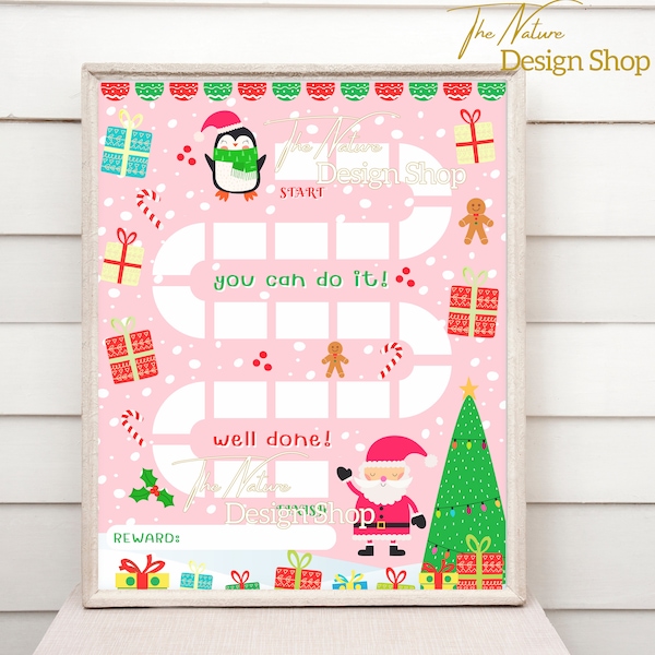 Christmas Reward Chart for Kids Christmas  Routine Chart Kids Chore Chart for Toddlers Printable Reward Chart Digital Reward Chart for Girls