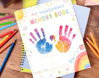 Créations manuelles d'empreintes de main pour les enfants, mon livre d'empreintes de main pour tout-petits, modèle d'enseignant d'âge préscolaire, téléchargement d'empreintes de main de fin d'année pour la maternelle