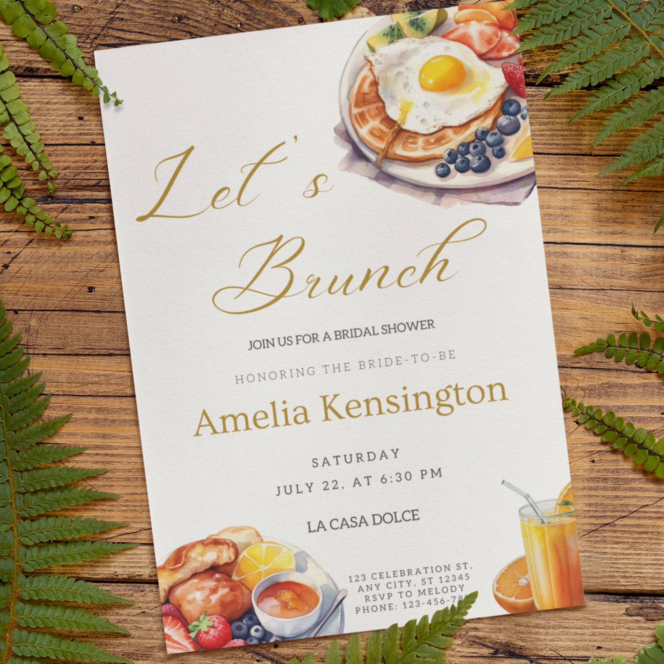 Brunch Invitation Bridal Shower Brunch Post Wedding Brunch Invitation ...