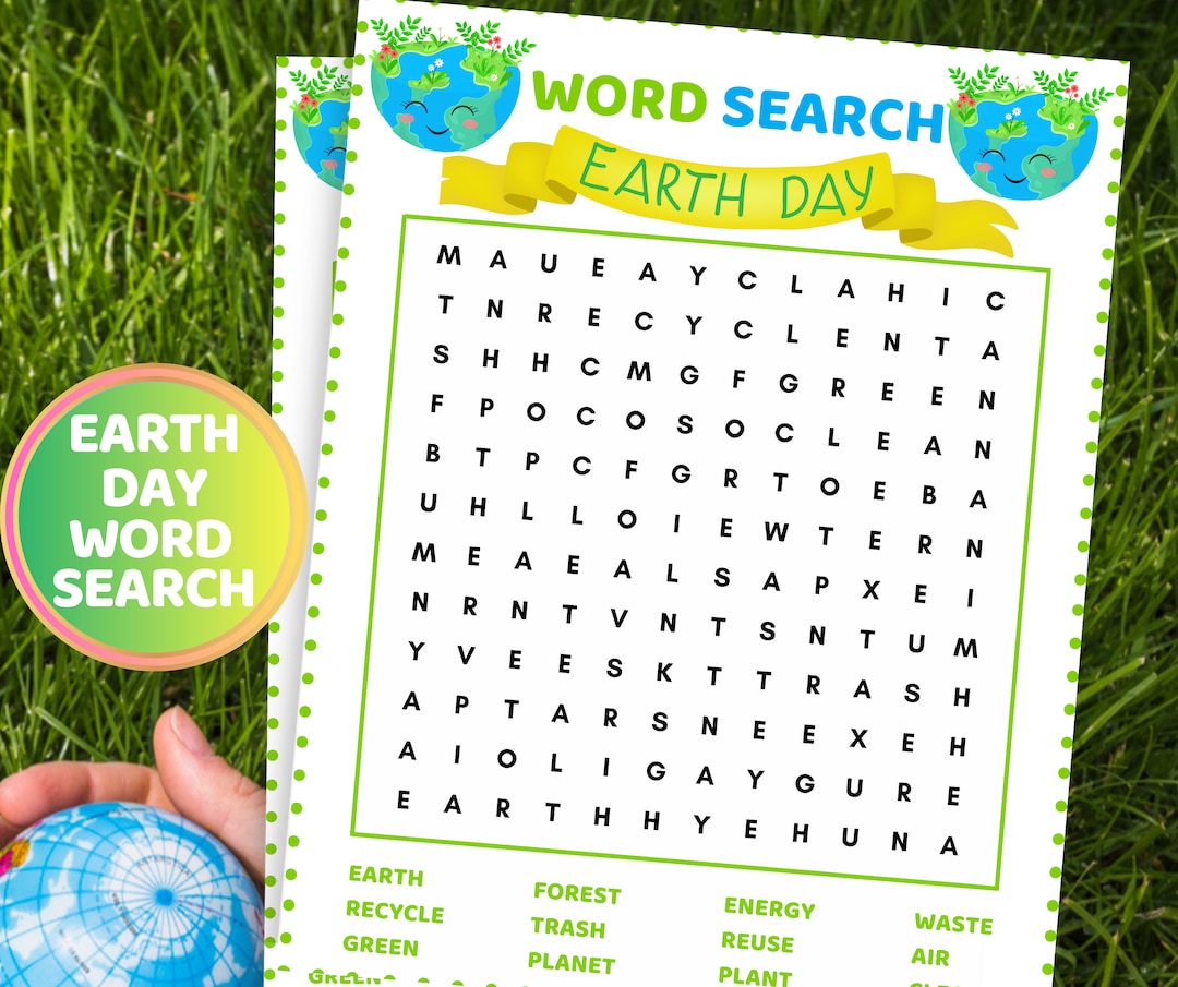 Earth Day Word Search Game Kids Earth Day Printable Games Earth Day
