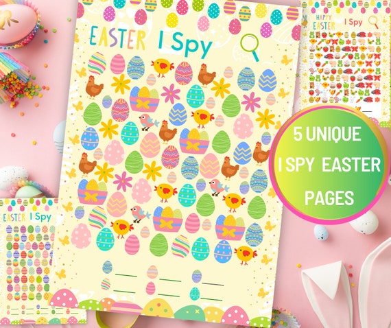 I Spy Easter Kids I Spy Easter Activity Kids Easter Game Kids Easter Party Classroom Games Easter Kids Party Easter Family Activity Download