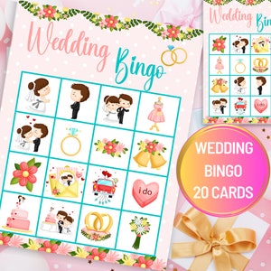 Bruiloft Bingospel Kinderhuwelijksactiviteit Bruidsdouche Bingo Kinderbruiloftspel Bruidsdouchespel Kinderbingo Bruiloftsgunst Kinderen