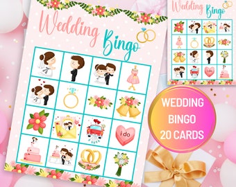 Wedding Bingo Game Kids Wedding Activity Bridal Shower Bingo Kids Wedding Game Bridal Shower Game Kids Bingo Wedding Favor Children