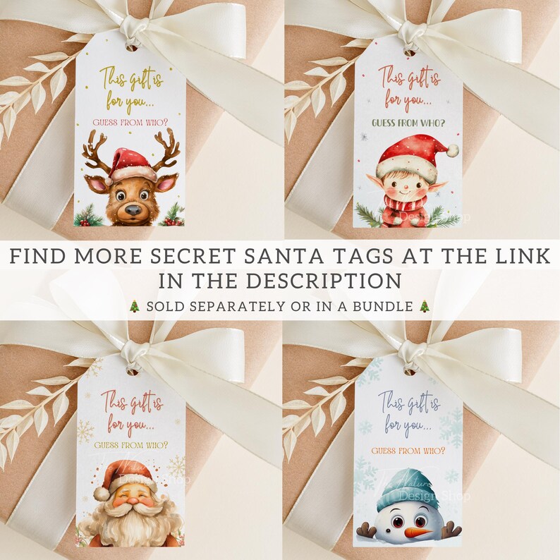 Secret Santa Invitation Secret Santa Invite Secret Santa Gift Exchange Invite Secret Santa Party Invitation Gift Exchange Invitation 003 image 10