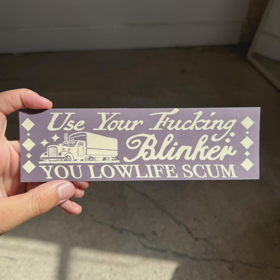 Blinker Bumper Sticker - Etsy