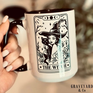 TAROT WITCH MUG halloween decor coffee cup witchy gothic decor