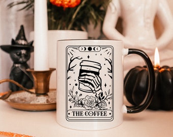 TAROT COFFEE MUG halloween goth mug housewarming gift coffee cup fall decor witch