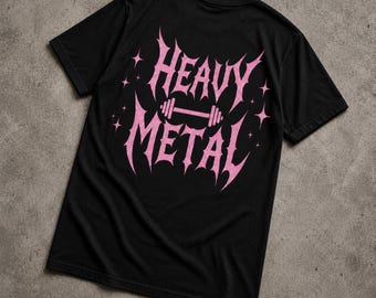 Heavy Metal Workout Tee, Metalhead Shirt, Alternative Gym Tee, Weightlifting Gift