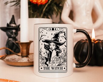 TAROT WITCH MUG halloween decor coffee cup witchy gothic decor