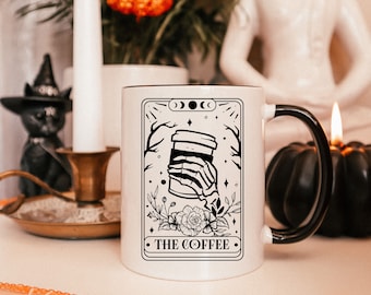 TAROT COFFEE MUG halloween goth mug housewarming gift coffee cup fall decor witch