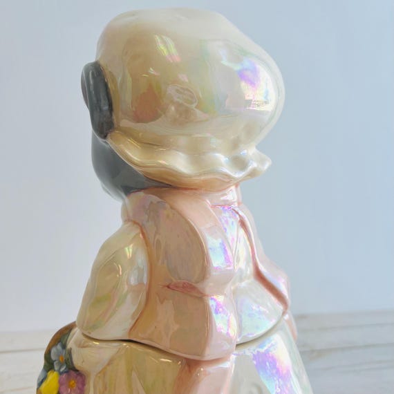 ヴィンテージ　クッキージャー　ネズミのデザイン ヴィンテージ クッキージャー / 真珠のような輝きを放つ