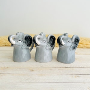Vintage Elephant Creamer / Nordal Denmark Elephants / Cream, Syrup or Gravy Spout / Unique Kitchenware