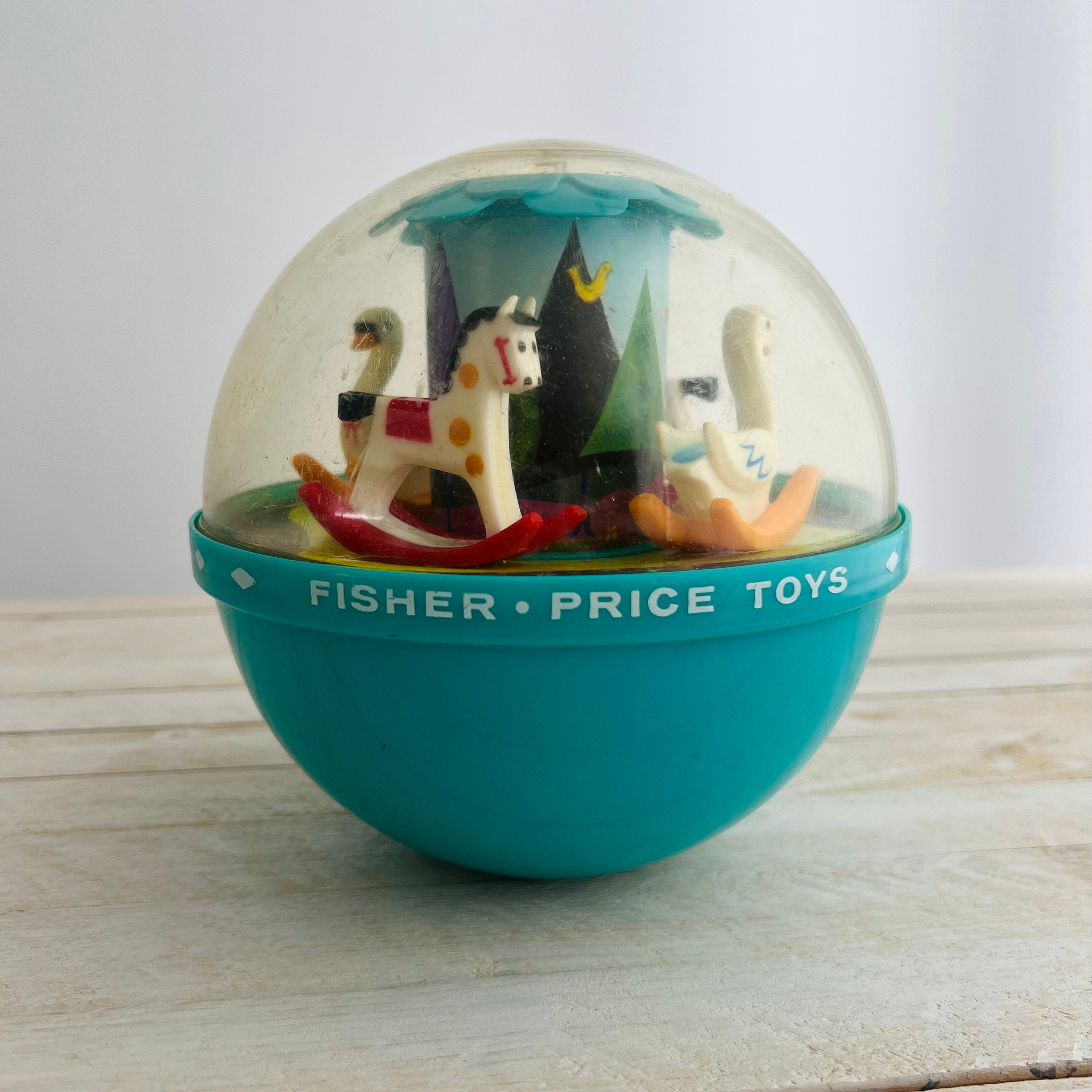 Fisher Price Roly Poly Chime Ball Vintage 1966 Roly Poly Chime