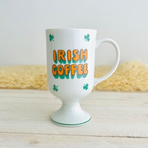 Vintage Irish Mug / St Patrick’s Day Shamrock Ceramic Mug / Enesco Retro Irish Coffee Cup / Kitschy Fun Irish Gifts