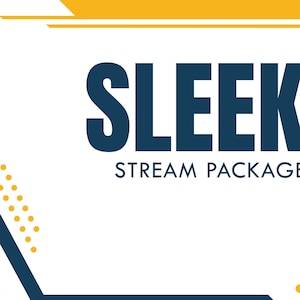 Animated Stream Overlay Package - &quot;Sleek&quot; - Yellow & Blue