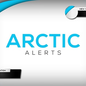 Animated Stream Alerts - &quot;Arctic&quot; - Blue & White