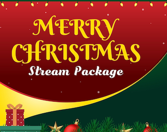 Full Animated Twitch Stream Overlay Package / Merry Christmas Stream Package / Christmas Streaming / Streamdesignz