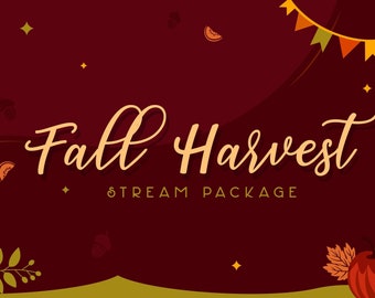 Animated Stream Overlay Package - "Fall Harvest"